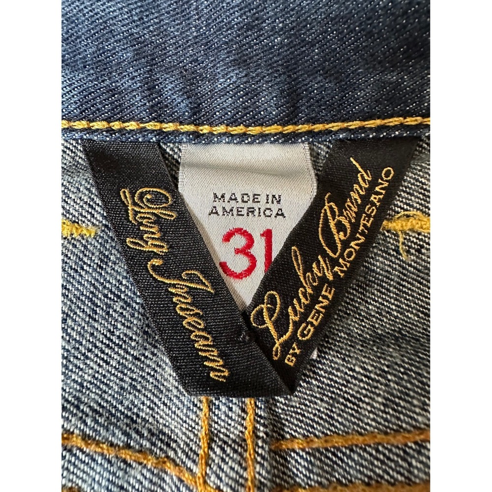 Lucky Brand Womens Long Inseam Vintage Straight Jeans 31 Dark Wash Classic Denim - Picture 3 of 11